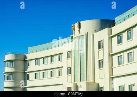 La Midland Hotel a Morecambe Lancashire Inghilterra, un capolavoro di Art Deco aperta per la prima volta nel 1933 e restaurata nel 2008 Foto Stock