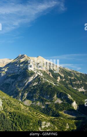 Izas valle nei Pirenei, Valle di Canfranc, Aragona, Huesca, Spagna. Foto Stock