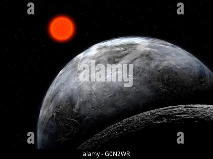 Fantasy Alien eso pianeta isolato spazio galaxy Foto Stock