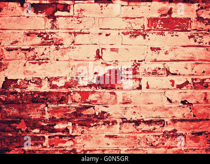 muro di mattoni rosso Foto Stock
