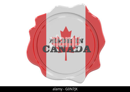 La guarnizione 'Made in Canada", rendering 3D Foto Stock