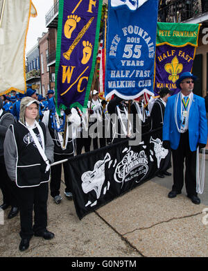 Mardi Gras 2015, St Ann's Parade, quartiere francese, New Orleans, Louisiana, Stati Uniti d'America Foto Stock