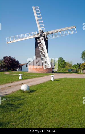 Outwood, Post Mill, mulino a vento, Surrey, Inghilterra Foto Stock