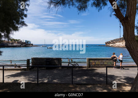 La porta isolata villaggio di El Puertito a Adeje, Tenerife, Isole Canarie, Spagna. Foto Stock