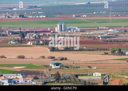 Vicino a Antequera, provincia di Malaga, Andalusia, Spagna meridionale. Campi appena al di fuori della citta'. Foto Stock