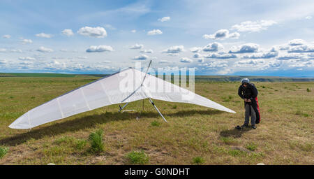 Diego Calderoni facendo il suo modo per il lancio del sito Foto Stock