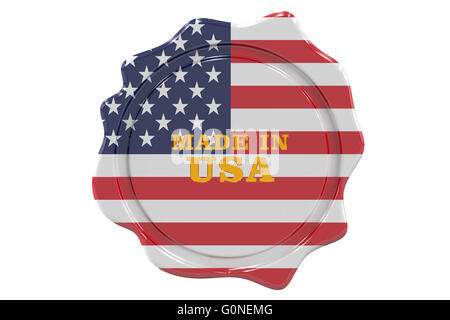 Made in USA la guarnizione, timbro. Il rendering 3D Foto Stock