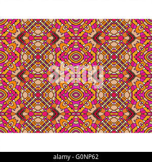 Colorate astratta geometrica seamless pattern in variopinti e vivaci tonalità satura. Foto Stock