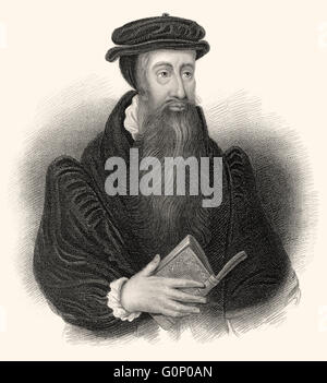 John Knox, c. 1514-1572, un ecclesiastico scozzese, scrittore e un leader della Riforma Protestante Foto Stock