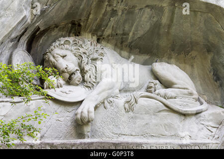 Il Monumento del Leone di Lucerna svizzera Foto Stock