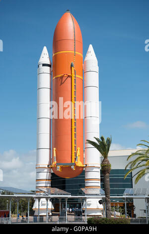 Space Shuttle Atlantis al Kennedy Space Center (KSC) Visitor Complex di Cape Canaveral in Florida, Stati Uniti d'America Foto Stock