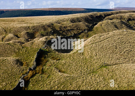 Colline sopra la parte superiore della valle del Derwent picchi Derbyshire England Regno Unito Foto Stock