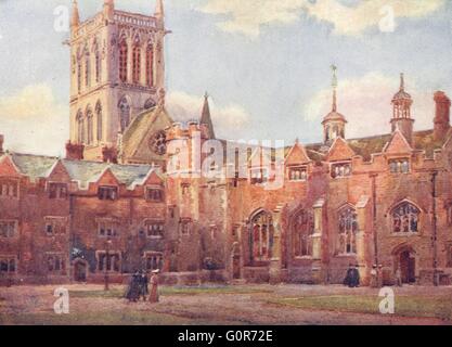 CAMBRIDGE: College: Ct St John's College, antica stampa 1907 Foto Stock