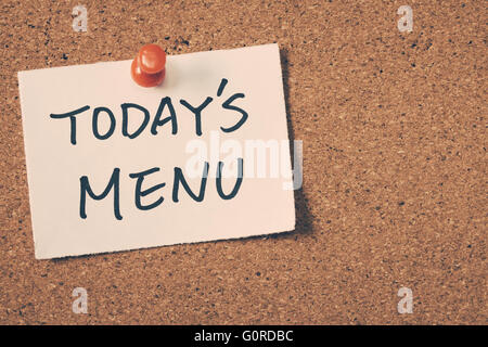 menu di oggi Foto Stock