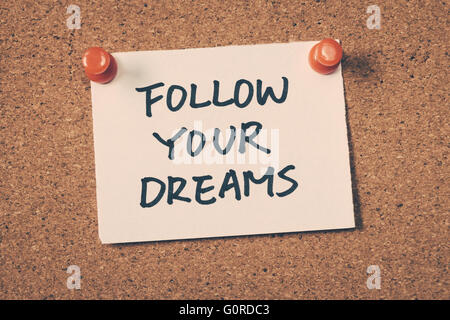 Seguire i vostri sogni Foto Stock