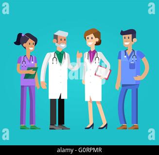 Carattere medico l uomo e la donna insieme Illustrazione Vettoriale