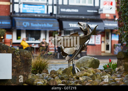 Whalley rurale di un grande villaggio in Ribble Valley sulle rive del fiume Calder nel Lancashire. Whalley consiglio parrocchiale Vale Gard Foto Stock