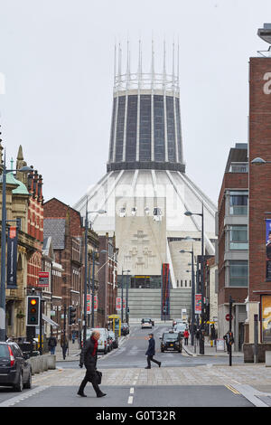 Liverpool Metropolitan Cathedral, ufficialmente conosciuta come la Cattedrale Metropolitana di Cristo Re Arcivescovo di Liverpool mot Foto Stock
