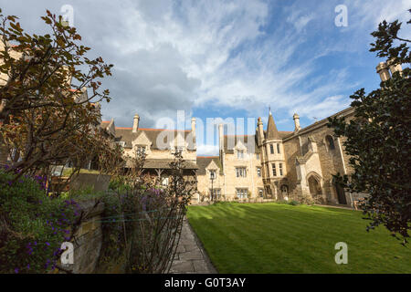 Stamford Brownes Ospedale, edificio del XV secolo costruito da William Browne, in Broad Street, Lincolnshire, Inghilterra, Foto Stock