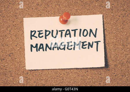 La gestione della reputazione Foto Stock