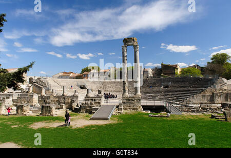 Il teatro gallo-romana di Arles, Francia Foto Stock