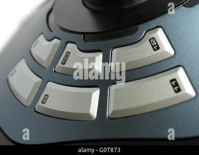 Close up di un grigio pulsanti close-up Foto Stock