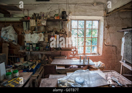 Il vecchio studio della ceramica nel distretto del Lago Foto Stock