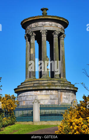 Il Dugald Stewart monumento su Calton Hill a Edimburgo, Scozia, Regno Unito Foto Stock