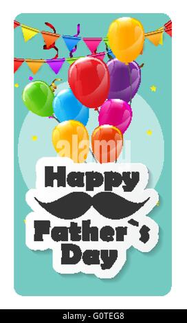 Padre Felice giorno scheda Poster illustrazione vettoriale Illustrazione Vettoriale