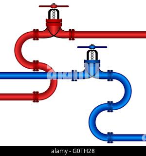 Diversi oleodotti. Illustrazione Vettoriale