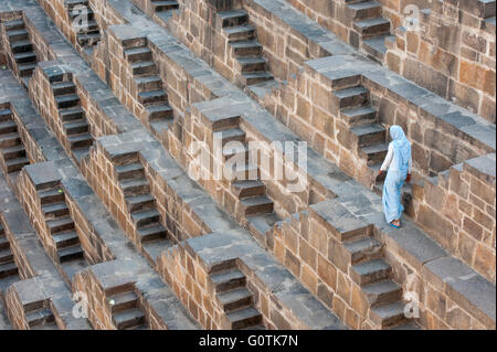 Chand Baori Abhaneri, Jaipur, India. Foto Stock