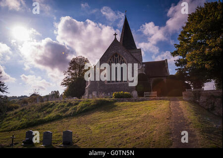 La Chiesa di S. Andrea a Alfriston, East Sussex, Regno Unito Foto Stock