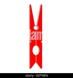 Big Red clothespin. EPS vettoriali10 Illustrazione Vettoriale