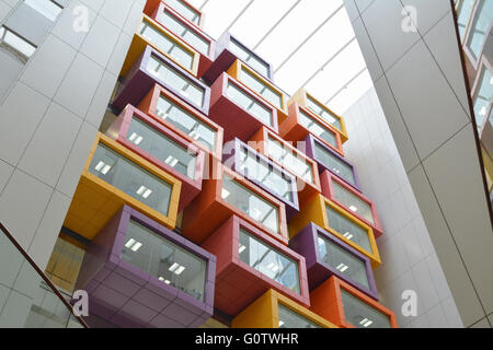 Interno della Queen Elizabeth University Hospital - il nuovo super ospedale in Glasgow Foto Stock