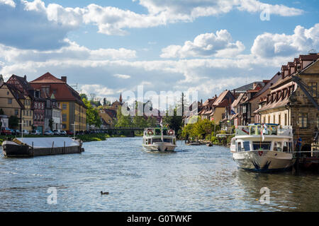 Bamberg Klein Venedig (Piccola Venezia) da Untere Brücke Foto Stock