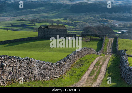 La Pennine Way vicino a Horton in Ribblesdale Foto Stock