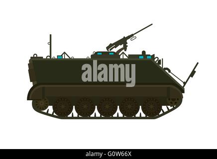 Serbatoio esercito personel carrier con sfondo bianco Illustrazione Vettoriale