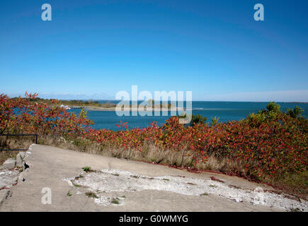 Fort Warren su Georges Isola Boston Harbor Islands Massachusetts USA Foto Stock