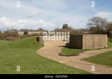 WWII gun emplacement. Foto Stock