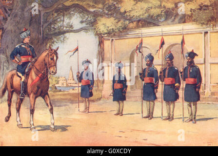 10TH DUCA DI CAMBRIDGE LANCIERI: quarto di guardia; Dogra;; Sikh Punjabi Pathan, 1911 Foto Stock