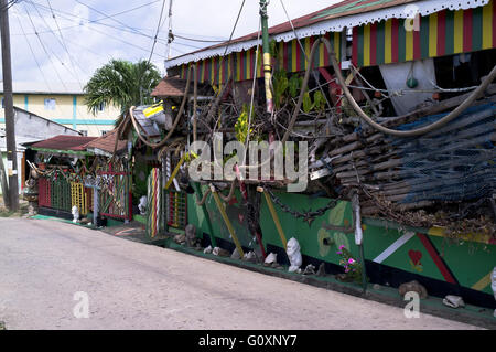 Dh Mayreau isola ST VINCENT Caraibi Caraibi ristorante Saint Vincent e Grenadine Foto Stock