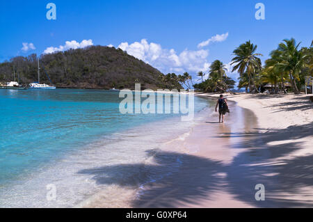 Dh Mayreau isola St Vincent turistico caraibi Saltwhistle Bay beach di Saint Vincent e Grenadine Foto Stock