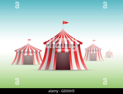 Illustrazione Vettoriale di tendoni da circo. Illustrazione Vettoriale