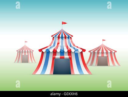 Illustrazione Vettoriale di tendoni da circo. Illustrazione Vettoriale
