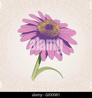 Vettore disegnati a mano fiore. Global colori CMYK. Illustrazione Vettoriale