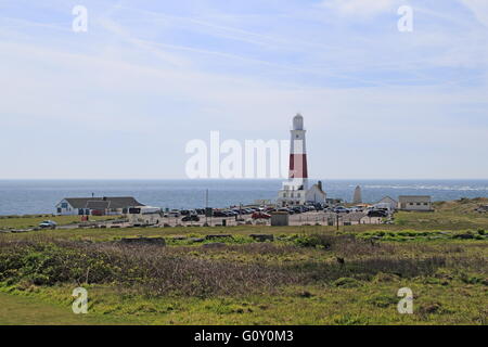 Portland Bill Lighthouse, Jurassic Coast, Dorset, Inghilterra, Gran Bretagna, Regno Unito, Gran Bretagna, Europa Foto Stock