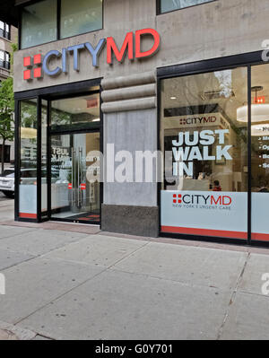 Città MD, un walk-in clinica su Broadway e 88th Street sulla Upper West Side di Manhattanm, New York City Foto Stock