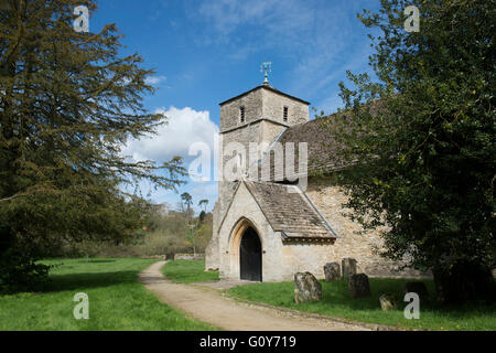 St Michael e St Martins Chiesa, Eastleach Martin, Cotswolds, Gloucestershire, Inghilterra Foto Stock