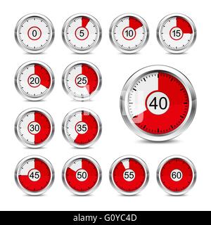 Timer di icone Illustrazione Vettoriale