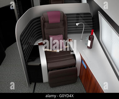 Lussuoso hotel business class interni. 3D rendering immagine in un design originale. Foto Stock